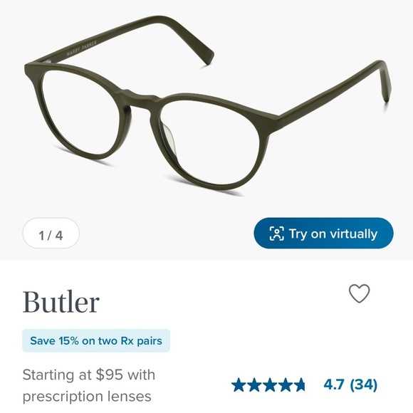 NWT Warby Parker Butler Eyeglasses unisex full inclusion - Picture 7 of 7